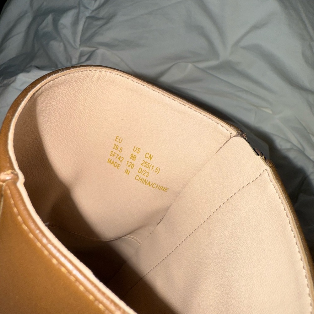 Stuart Weitzman women’s brown leather Party Zip platform boots - size 9 NEW - Picture 7 of 7